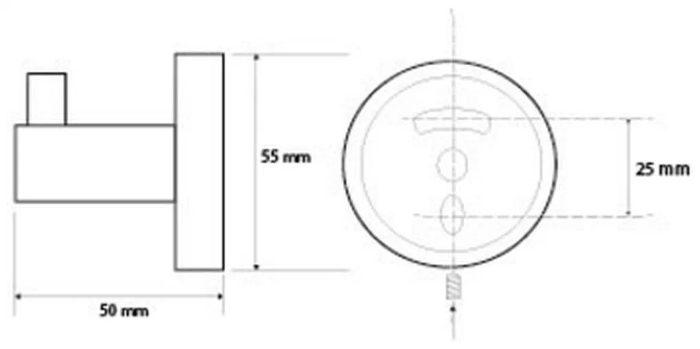 Крючок 5,5 см BEMETA DARK 104106020 черный