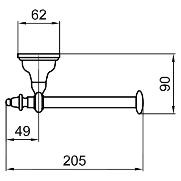 Держатель для бумаги Webert Ottocento AM500801015