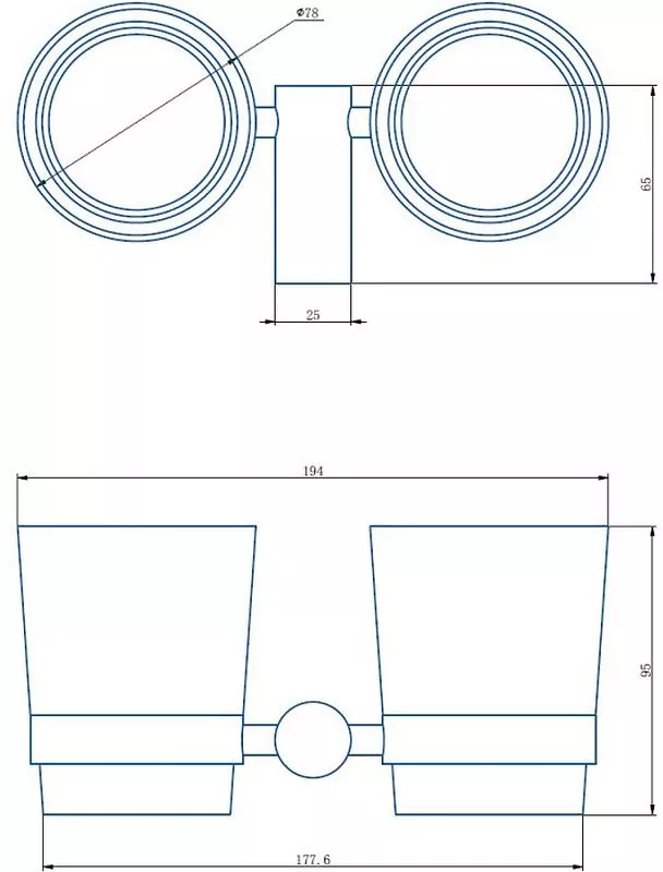 Держатель для стакана двойной Haiba HB8408