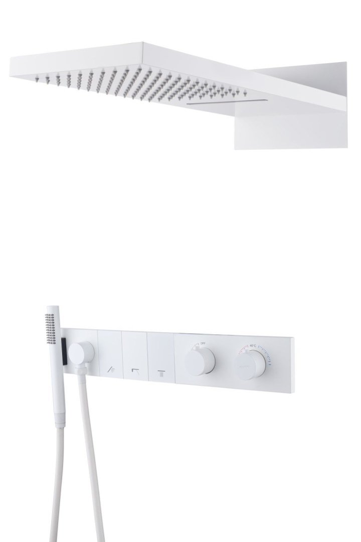 Встроенная душевая система 55х45х110 см Boheme ZODIAC 133-MW матовый белый