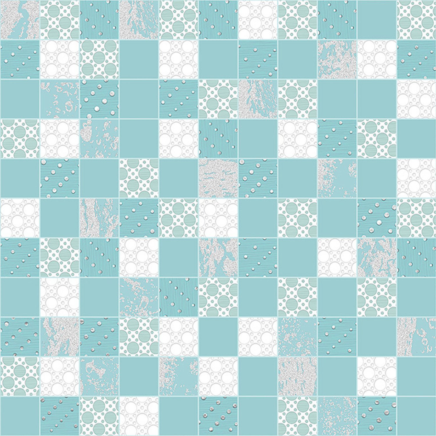 mosaic aquamarine Белый Серебряный Бирюзовый