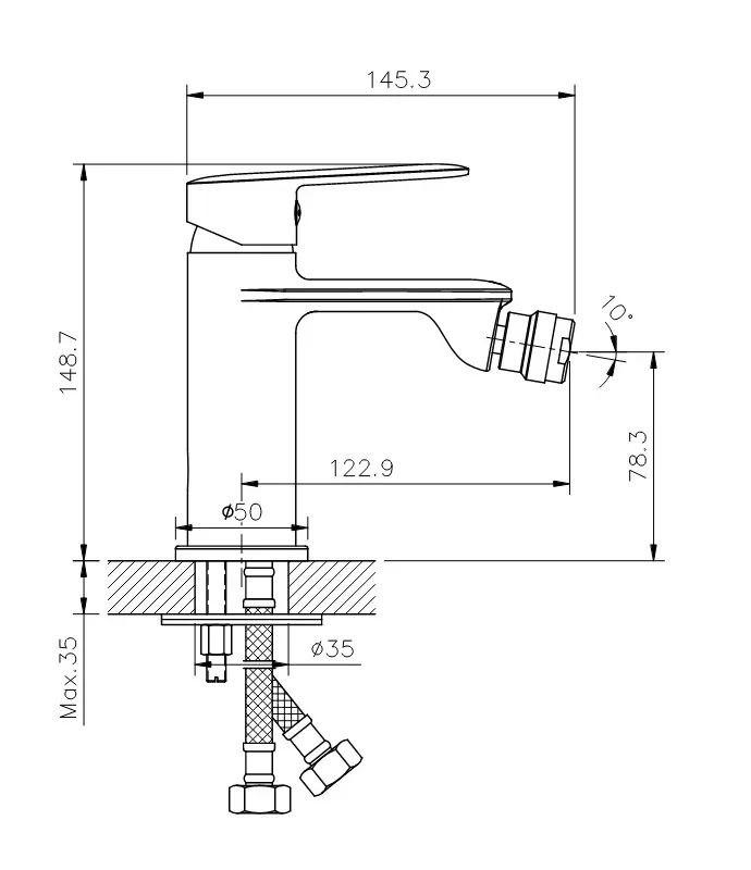 Смеситель для биде Koller Pool LINE LN0300