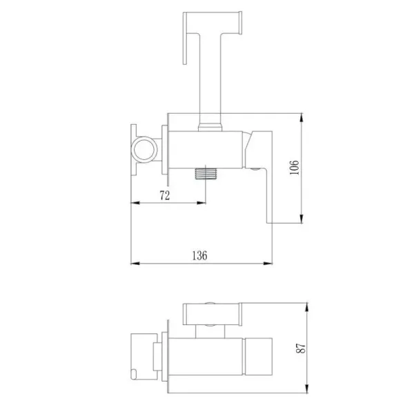 Душ гигиенический со смесителем бронза Haiba HB5511-4