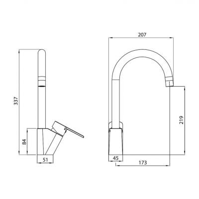 Смеситель кухни Koller Pool KVADRO ARC КА0500