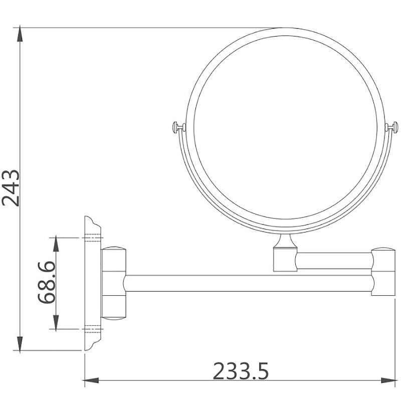Зеркало увеличительное HAIBA HB6108