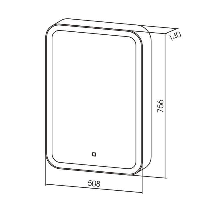 Зеркало-шкаф 50 см с LED подсветкой Silver Mirrors Фиджи 50 левый/правый LED-00002362
