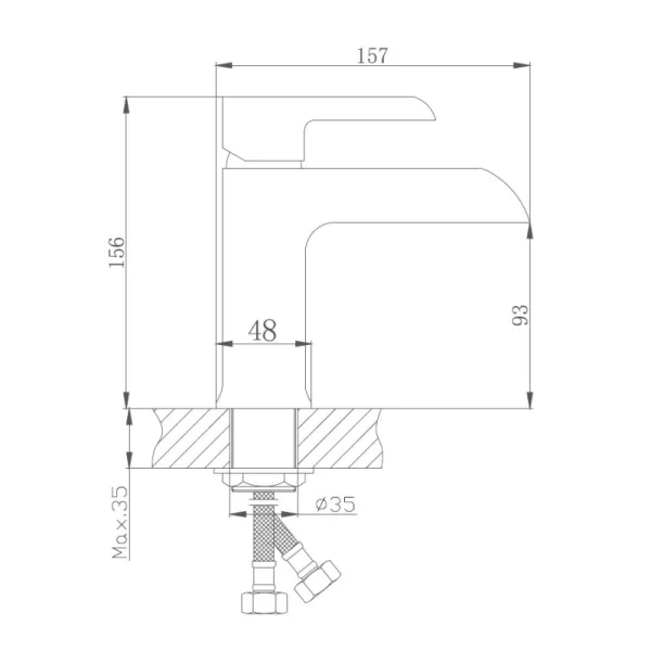 Смеситель для раковины с лейкой гигиенической Haiba HB12805-8