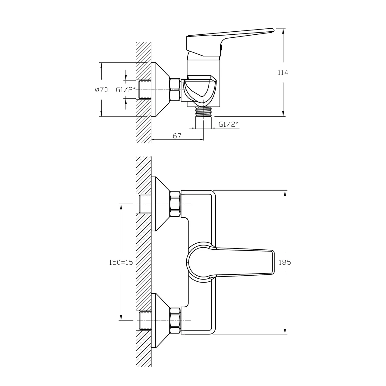 Смеситель для душа Koller Pool EDGE ED0400