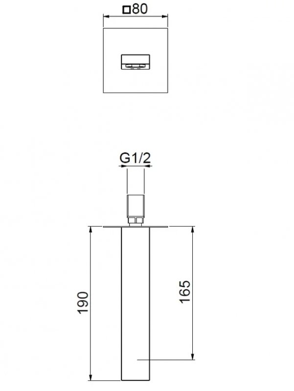 Излив Webert AC0327560 черный