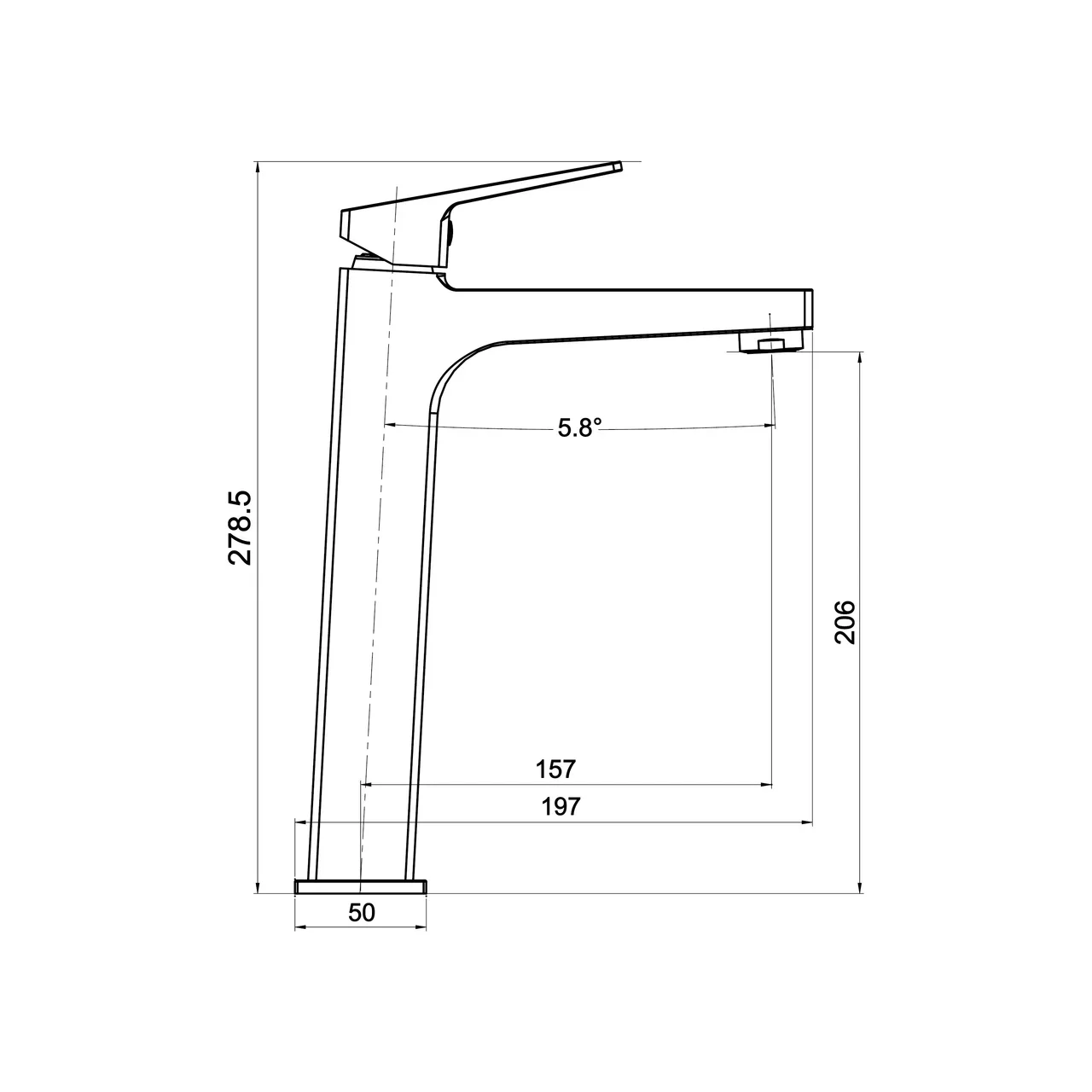 Смеситель для раковины чаши Koller Pool NEON CUBE NC0200XL