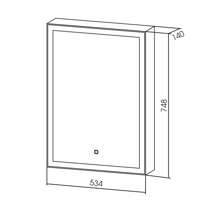 Зеркало-шкаф Silver Mirrors Киото 50 LED-00002357