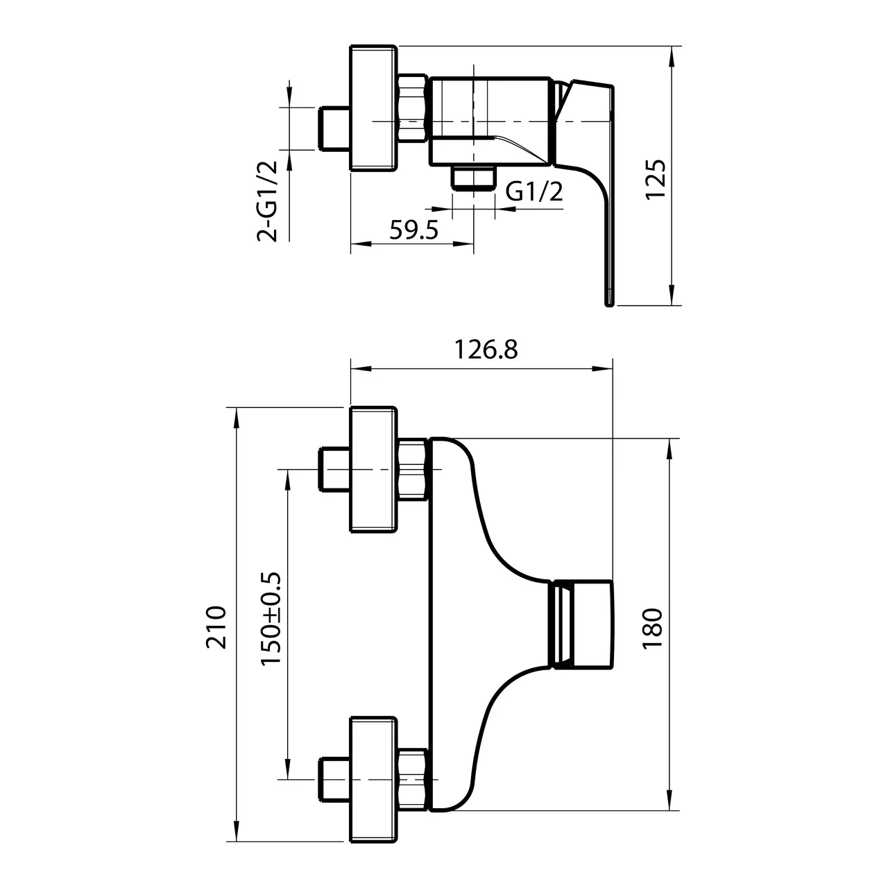 Смеситель для душа Koller Pool NEON CUBE NC0450