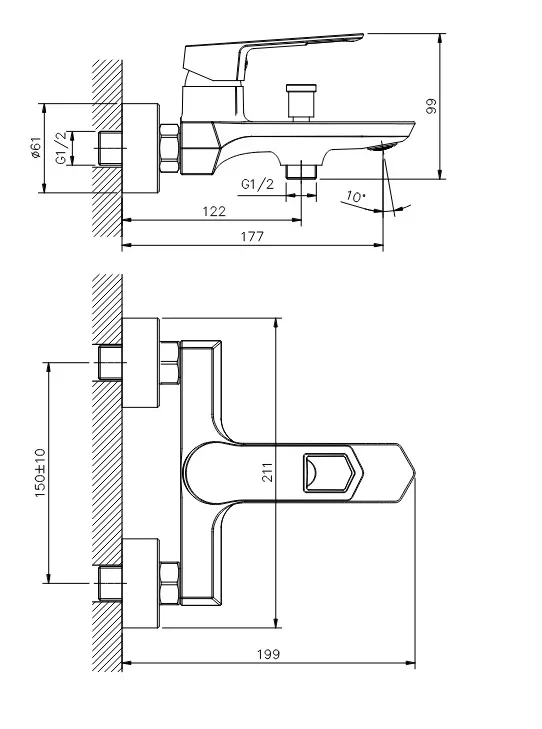 Смеситель для ванны Koller Pool GRACE GR0100