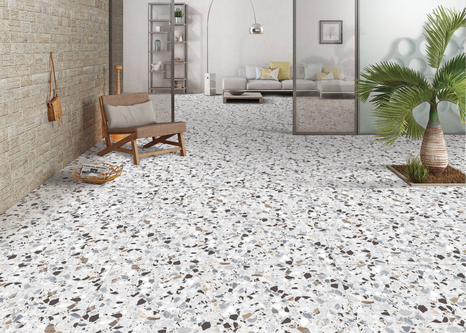 terrazzo white - ntt99606m 60*120 матовый Белый