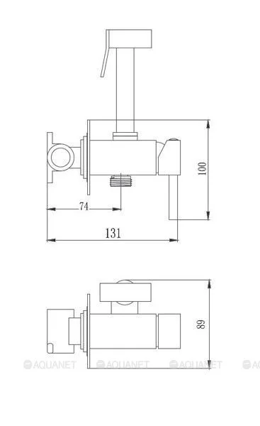 Душ гигиенический со смесителем бронза Haiba HB5512-4