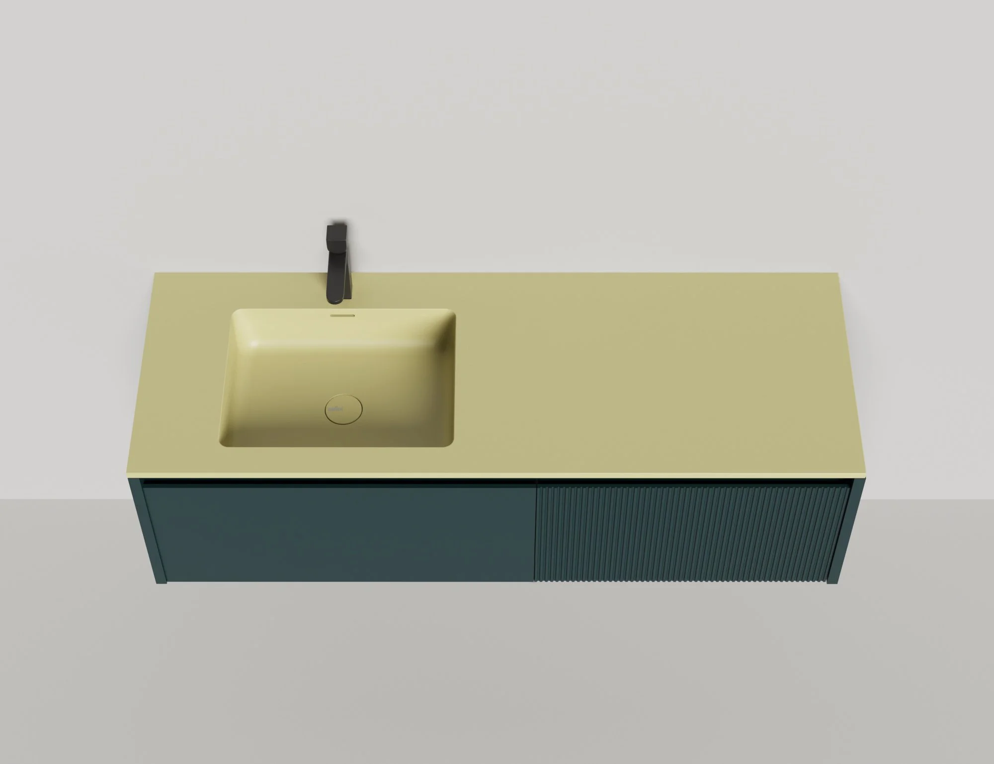 Подвесная тумба со столешницей Salini Domino 160x50 эмаль Onda Plus 27D116ON