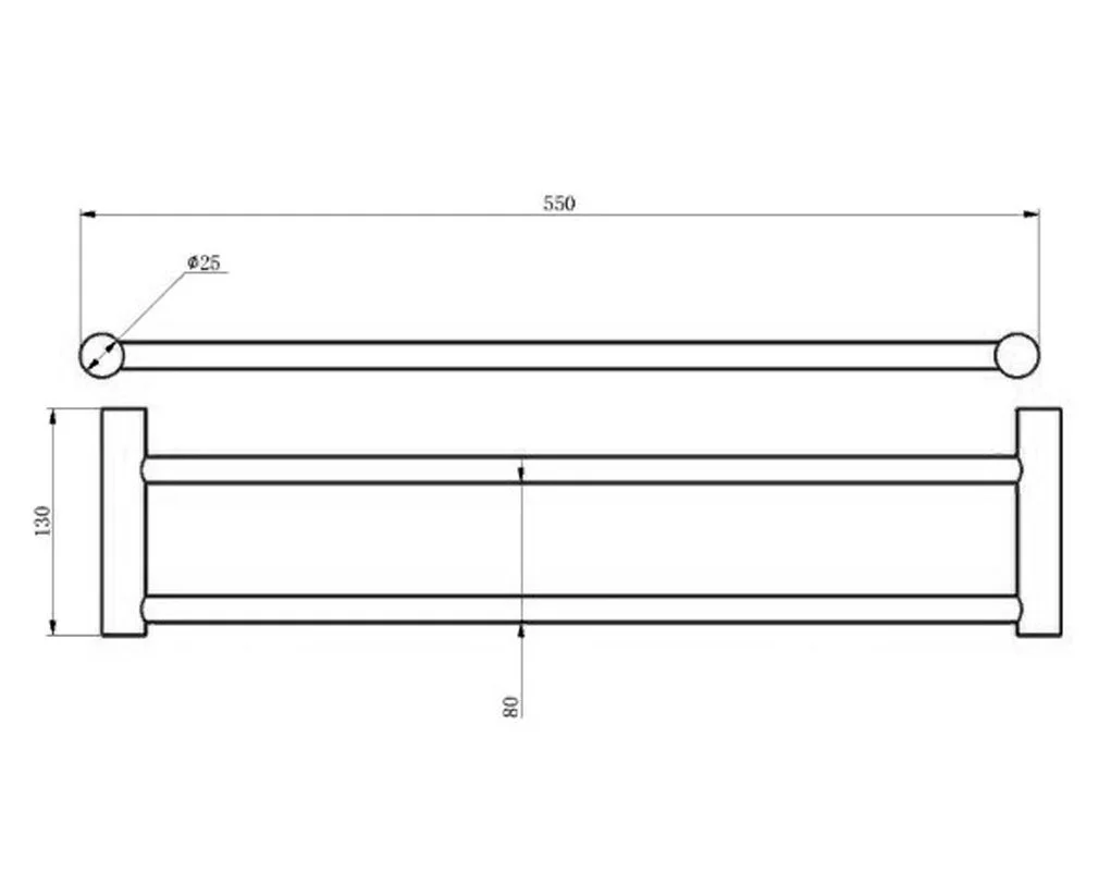 Держатель для полотенец двойной 55 см Haiba HB8409-7