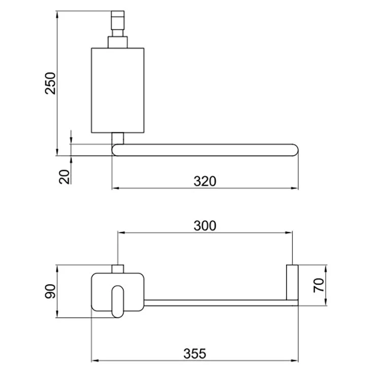Дозатор жидкого мыла с полотенцедержателем Webert Living LV501501015