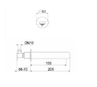 Излив Webert AC1005015 Хром