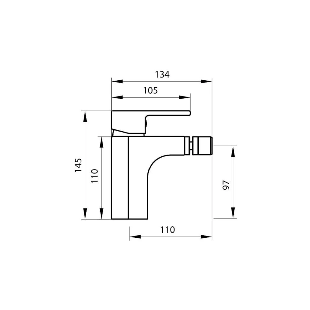 Смеситель для биде Koller Pool ROUND ARC RA0300