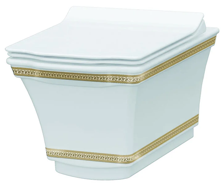 Подвесной унитаз безободковый с узором BOHEME Hermitage 951-G