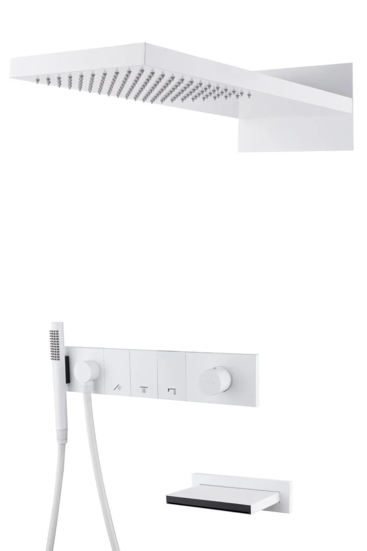 Встроенная душевая система 55х45х140 см Boheme ZODIAC 132-2-MW матовый белый