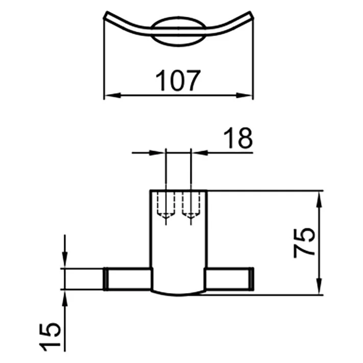 Крючок двойной Webert Aria AI500401015